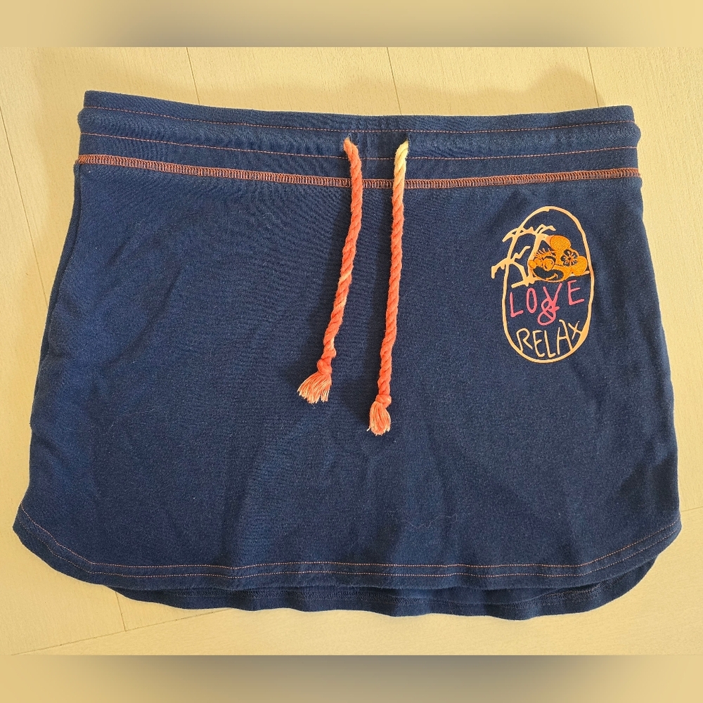 Disney World Minnie Mouse Skirt Navy Blue Casual🌴 Love & Relax Skirt Small - Picture 1 of 7